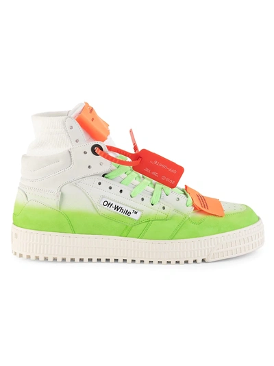 Shop Off-white Men's Off-court Spray Paint Sneakers In White Green