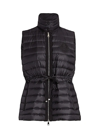 Shop Moncler Azur Down Puffer Vest In Black