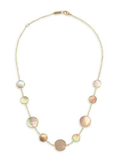 Shop Ippolita Women's Polished Rock Candy Short 18k Yellow Gold & Brown Shell Station Necklace