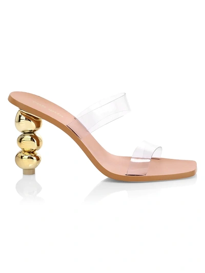 Shop Cult Gaia Women's Meta Bauble-heel Vinyl Mules In Gold