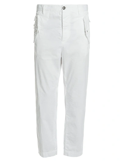 Shop Dsquared2 Men's Brad Fit Skinny-leg Cargo Pants In White