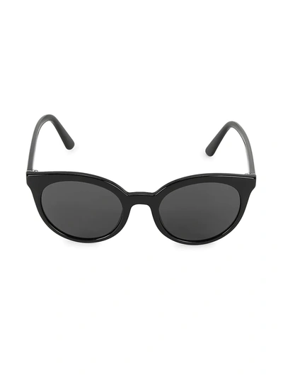 Shop Prada Women's 53mm Oval Sunglasses In Black