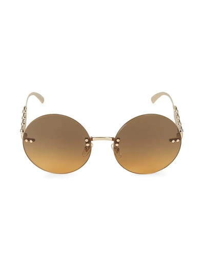 Shop Versace Women's 59mm Round Sunglasses In Gold