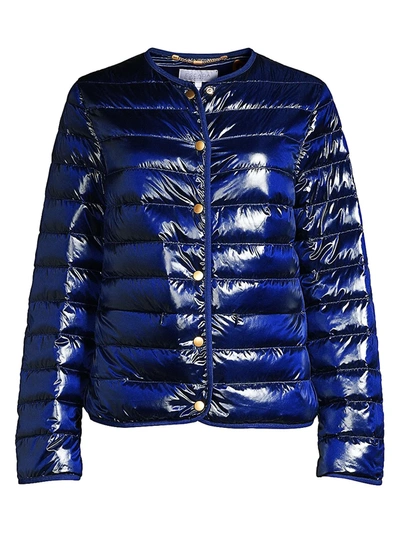 Shop Escada Sport Women's Zip-front Puffer Jacket In Indigo