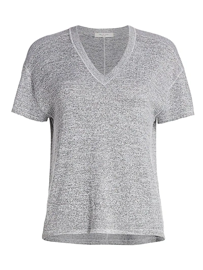 Shop Rag & Bone Avryl V-neck T-shirt In Light Heather Grey