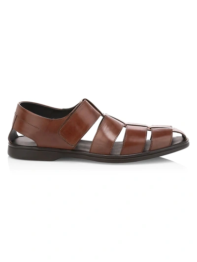 Shop To Boot New York Santorini Leather Fisherman Sandals In Diver Marrone