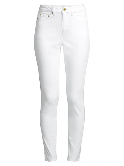 Shop Michael Michael Kors Women's High-rise Stretch Skinny Jeans In White