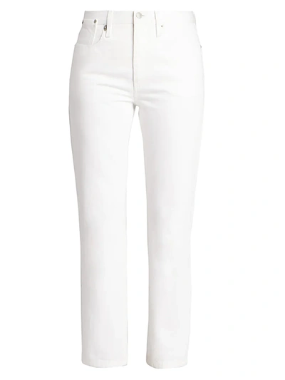 Shop Dries Van Noten Cropped Skinny Jeans In White
