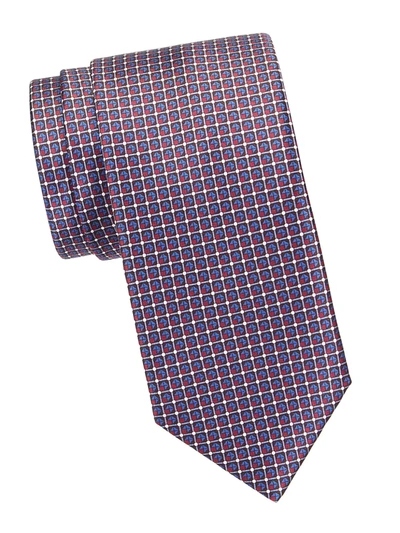 Shop Brioni Multi-print Silk Tie In Blue Red