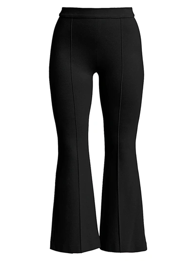 Shop Rosetta Getty Women's Pull-on Cropped Flare Pants In Black