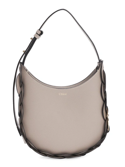 Shop Chloé Women's Small Darryl Leather Hobo Bag In Motty Grey