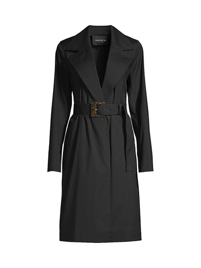 Shop Lafayette 148 Mayfair Trench Coat In Black