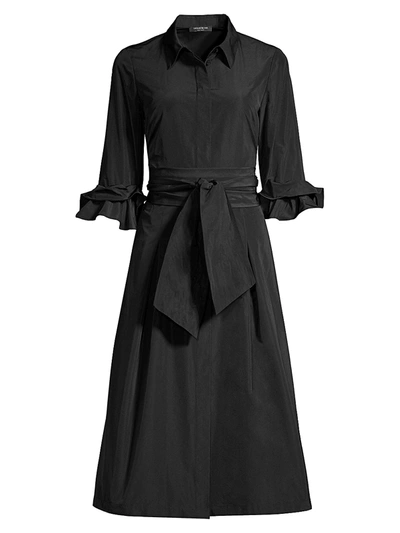 Shop Lafayette 148 Hughes Fit & Flare Dress In Black