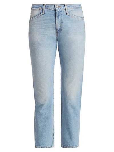 Shop Tre By Natalie Ratabesi The Lazuli High-rise Cropped Jeans In Light Indigo