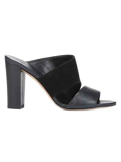 Shop Vince Women's Hiro Leather & Suede Mules In Black