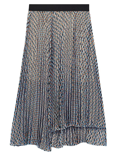 Shop Maje Women's Jela Pleated Midi Skirt In Blue
