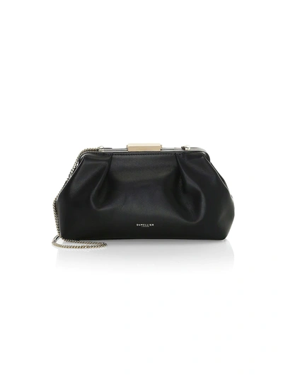 Mini Florence Leather Clutch In Black