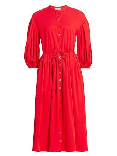 Shop Stine Goya Women's India Balloon-sleeve Dress In Red