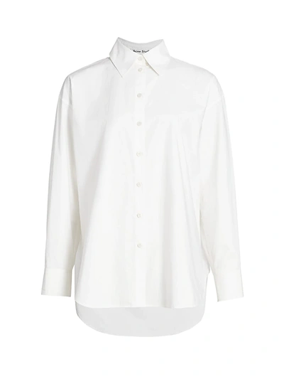 Shop Acne Studios Women's Poplin Shirt In White