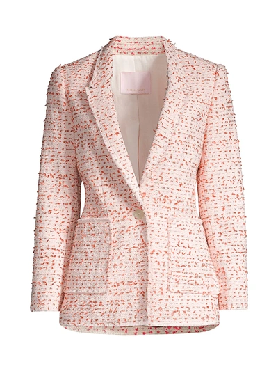Shop Rebecca Taylor Beckie Tweed Jacket In Poppy Combo