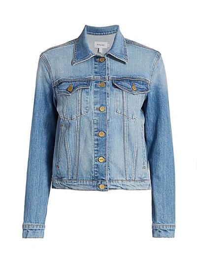 Shop Frame Women's Le Vintage Style Denim Jacket In Mirada
