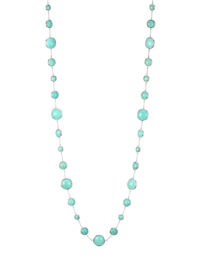 Shop Ippolita Women's Lollipop Long Lollitini Sterling Silver & Turquoise Doublet Necklace
