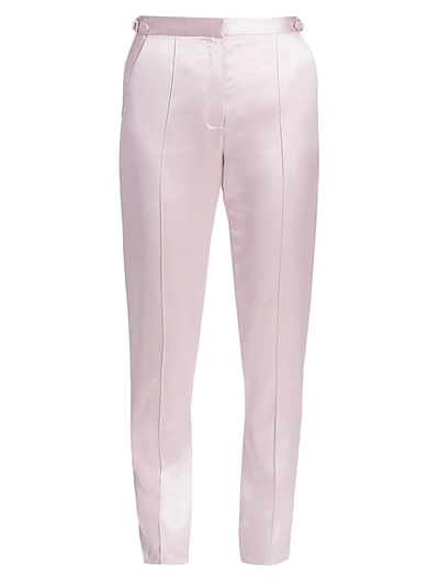 Shop Alejandra Alonso Rojas Women's Silk Satin Trousers In Quebracho Pink