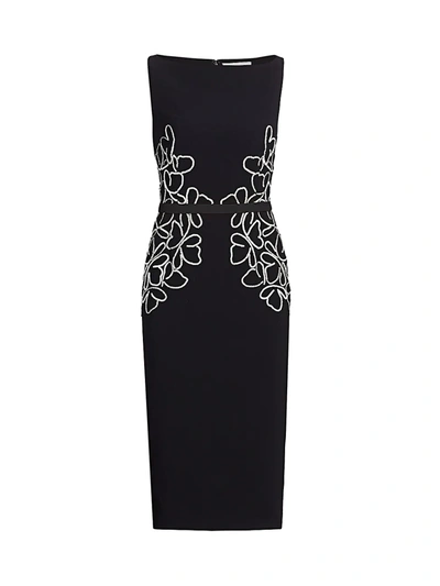 Shop Ahluwalia Women's Beaded Butterfly Sleeveless Cocktail Dress In Black