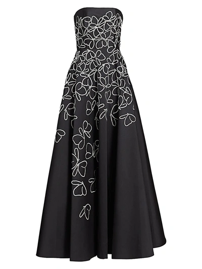 Shop Ahluwalia Women's Beaded Butterfly Strapless Ball Gown In Black