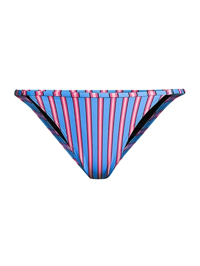 Shop Solid & Striped The Lulu Bikini Bottoms In Billon Multi Stripe