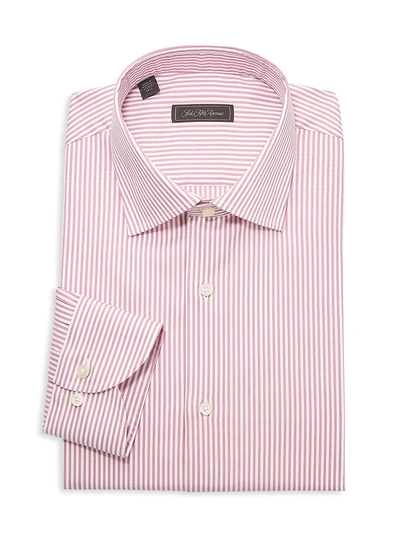 Shop Saks Fifth Avenue Men's Collection Bengal Striped Dress Shirt In Pink