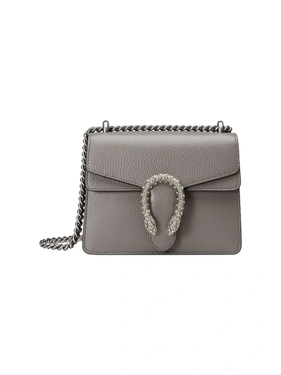 Shop Gucci Women's Dionysus Leather Mini Bag In Dusty Grey