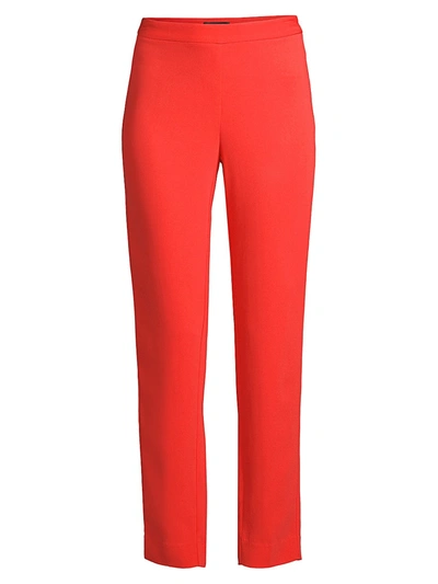 Shop Donna Karan Side Zip Trousers In Poppy