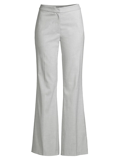 Shop Donna Karan Tropical Stretch Flare Pants In Grey