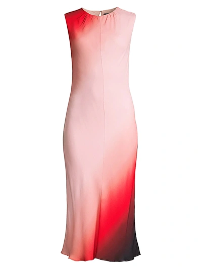Shop Donna Karan Women's Ombre Column Dress In Poppy Ombre