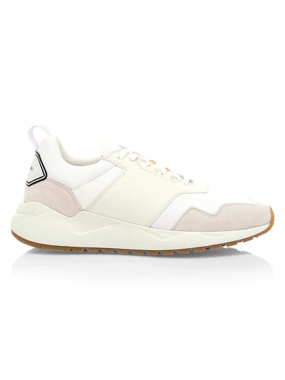 Shop Buscemi Ventura Leather & Suede Sneakers In White