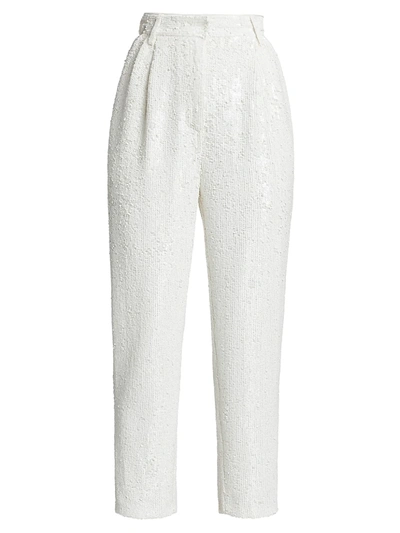 Shop Magda Butrym Women's Wembley Sequin Pants In White