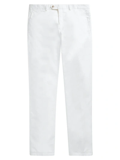 Shop Ralph Lauren Men's Eaton Flat-front Pants In White