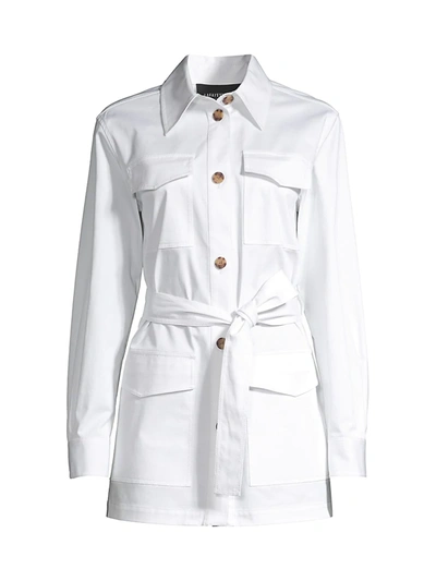Shop Lafayette 148 Women's Windom Utility Tie Jacket In White