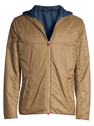 Shop Kiton Men's 2-in-1 Hooded Jacket In Army