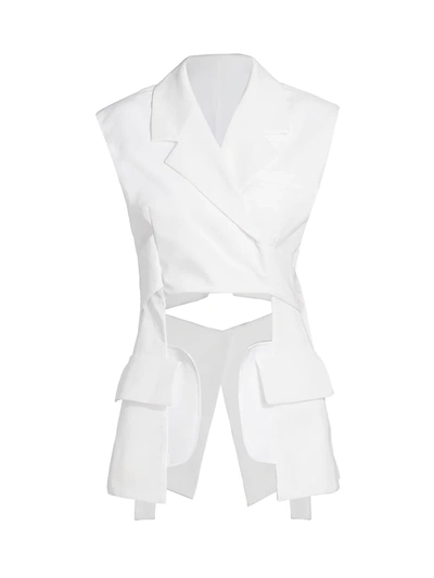Shop A.w.a.k.e. Women's Deconstructed Vest In White