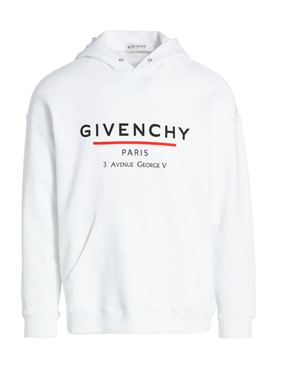 Shop Givenchy Men's Regular-fit Logo Hoodie In White