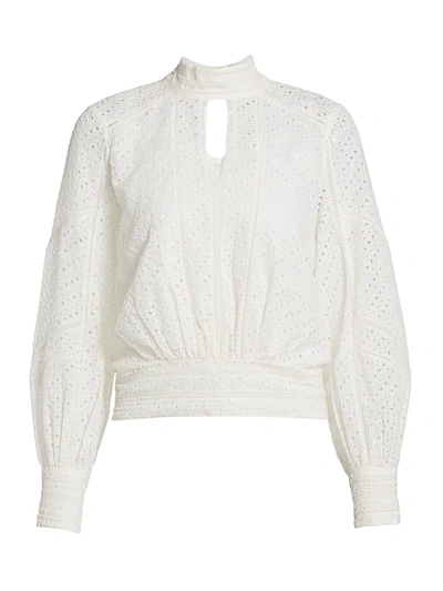 Shop Frame Eyelet Party Top In Off White
