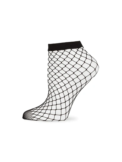 Shop Falke Women's Classic Netted Anklet Socks In Black