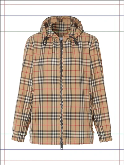 Shop Burberry Women's Archive Check Kway Jacket In Archive Beige Check