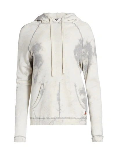 Shop Free City Standard-fit Super Bleachout Hoodie In White Storm