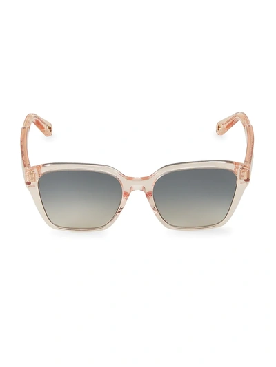 Shop Chloé Women's Willow 52mm Square Sunglasses In Peach