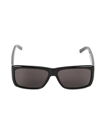 Shop Saint Laurent 60mm Lenny Acetate Sunglasses In Black