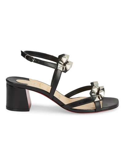 Christian Louboutin Women s Galerietta Studded Leather Sandals In