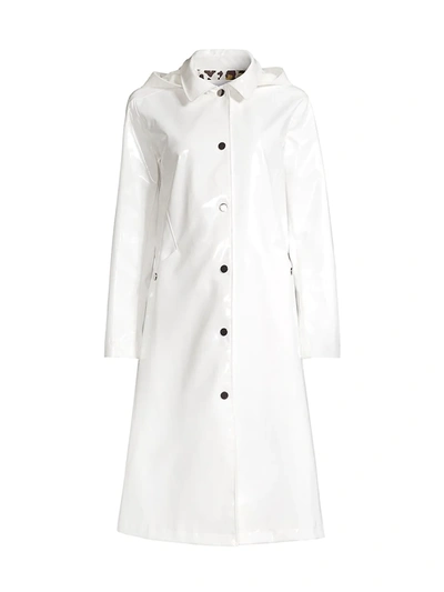 Shop Jane Post Long Hooded Rain Slicker In White
